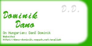 dominik dano business card
